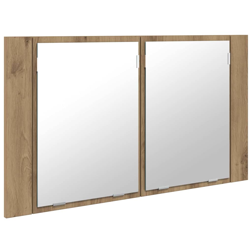 Badezimmerspiegelschrank mit Tür Artisan-Eiche 80 x 12 x 45 cm