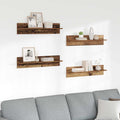 Wandregale 4 pcs Altholz 80 x 11,5 x 18 cm Holzwerkstoff