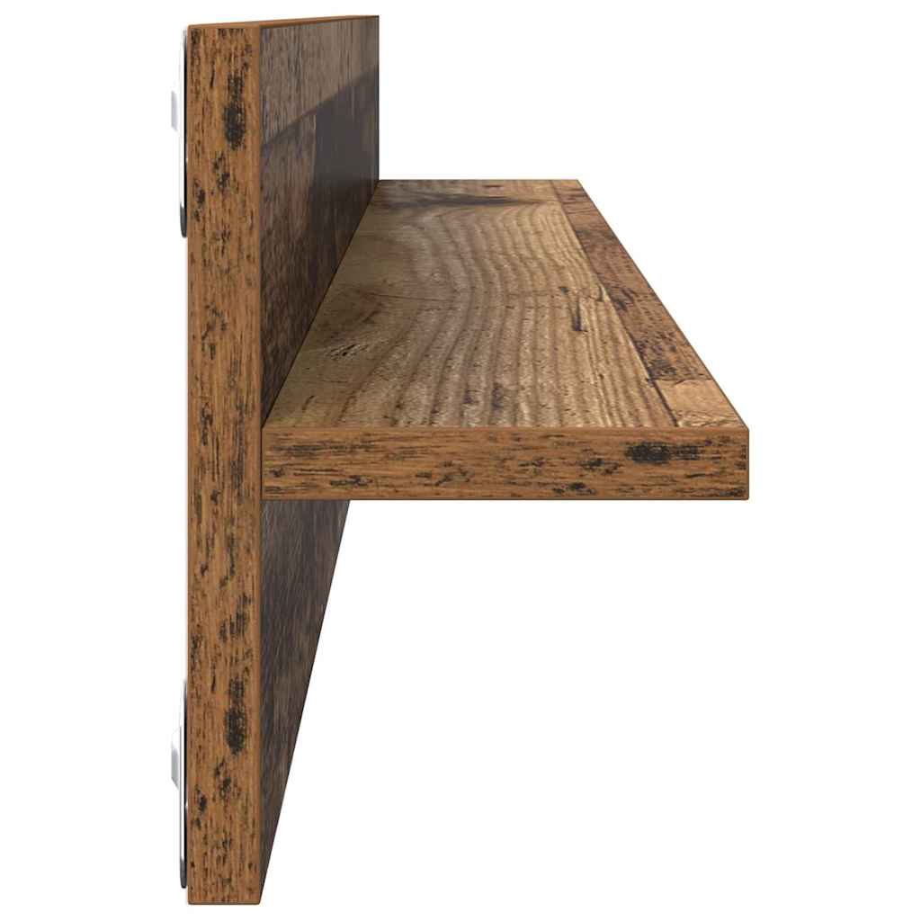 Wandregale 4 pcs Altholz 80 x 11,5 x 18 cm Holzwerkstoff