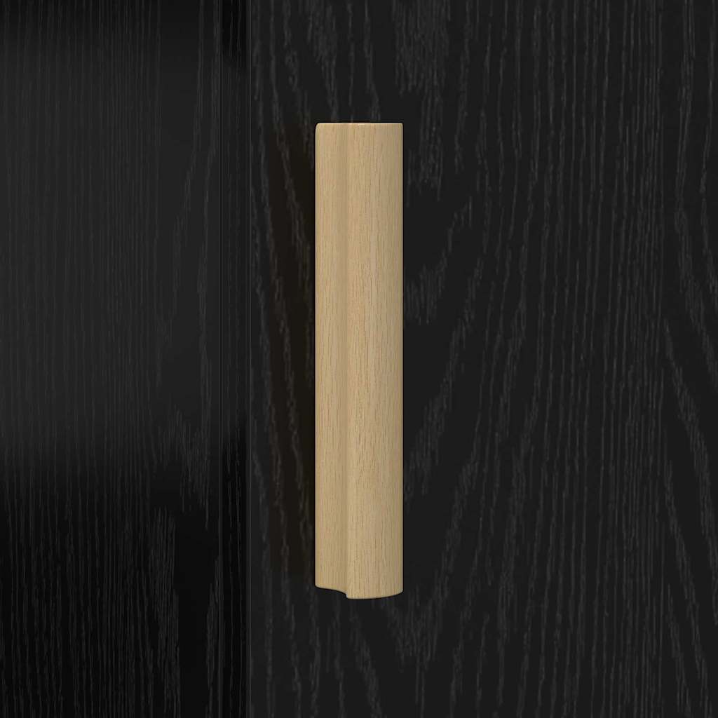 Schreibtisch mit Regal Schwarz Eichen-Optik 140 x 50 x 75 cm