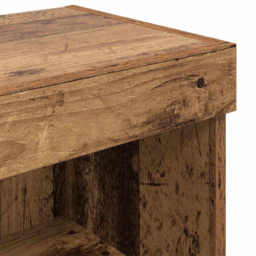 TV-Schrankset mit LED Altholz 100 x 30 x 30 cm Holzwerkstoff