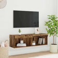 TV-Schrankset mit LED Altholz 100 x 30 x 30 cm Holzwerkstoff