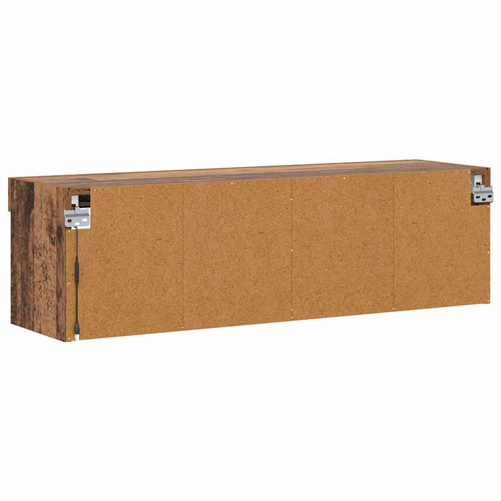 TV-Schrankset mit LED Altholz 100 x 30 x 30 cm Holzwerkstoff