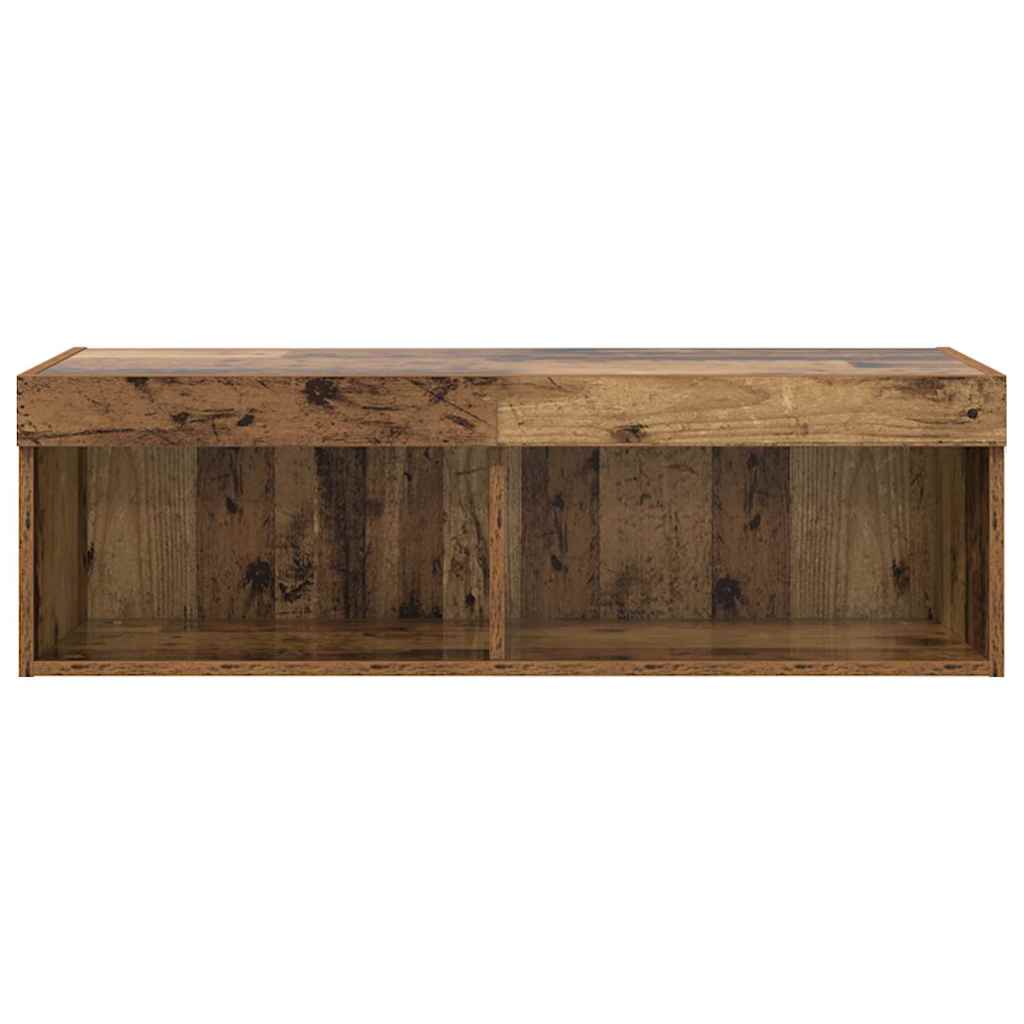 TV-Schrankset mit LED Altholz 100 x 30 x 30 cm Holzwerkstoff