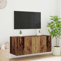 TV-Wandschrank mit LED Altholz 100 x 35 x 41 cm Holzwerkstoff