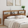 Kopfteil mit Regal Altholz 200 x 17 x 102 cm Holzwerkstoff