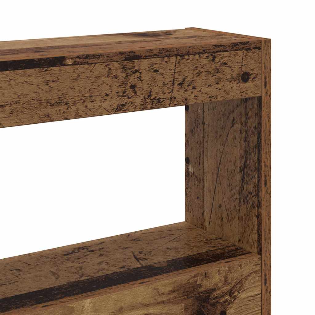 Kopfteil mit Regal Altholz 220 x 17 x 102 cm Holzwerkstoff