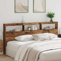 Kopfteil mit Regal Altholz 220 x 17 x 102 cm Holzwerkstoff