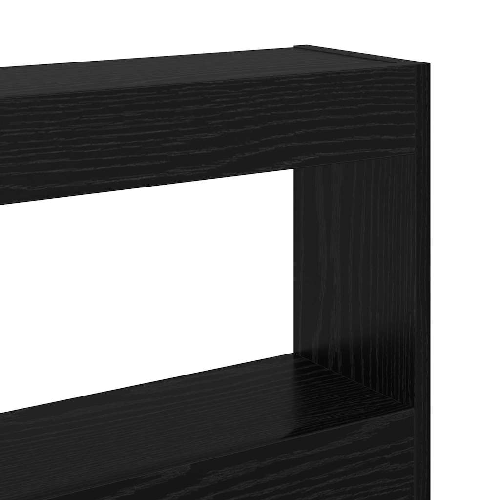 Kopfteil Schwarz Eichen-Optik 220 x 17 x 102 cm Holzwerkstoff