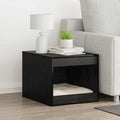 Katzenstreu Box Umzäunung Schwarz Eichen-Optik 47 x 59 x 42 cm
