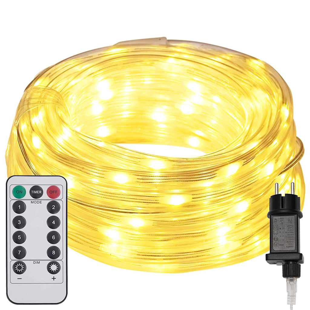 Lichtseil mit 120 LEDs Warmes Weiß 5 m PVC