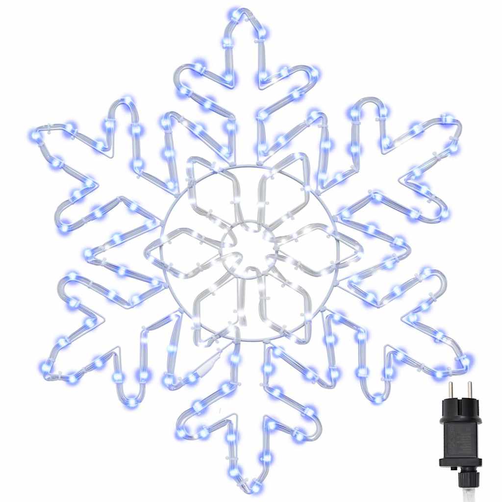 Weihnachts Schneeflocke Blau 55,5 x 55,5 x 0,75 cm PVC
