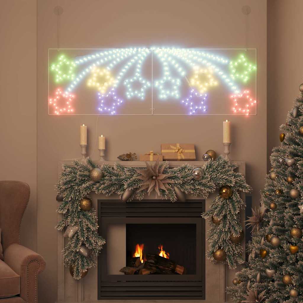 Weihnachtsstern mit 432 LEDs Mehrfarbig 182 x 58 cm PVC