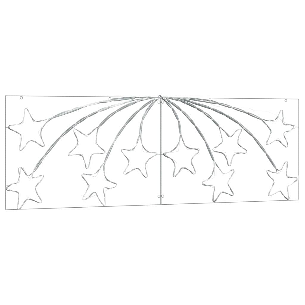 Weihnachtsstern mit 432 LEDs Mehrfarbig 182 x 58 cm PVC