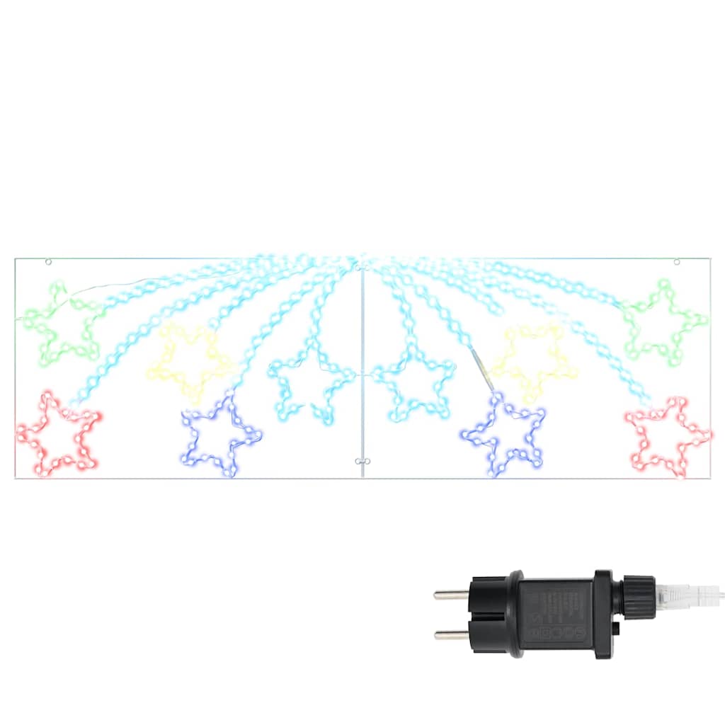 Weihnachtsstern mit 432 LEDs Mehrfarbig 182 x 58 cm PVC