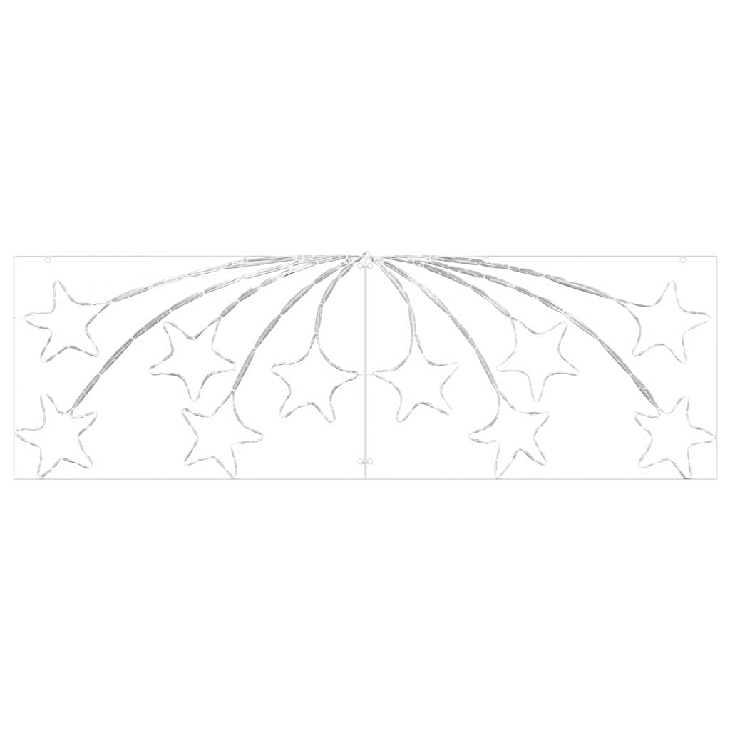 Weihnachtsstern mit 432 LEDs Mehrfarbig 182 x 58 cm PVC
