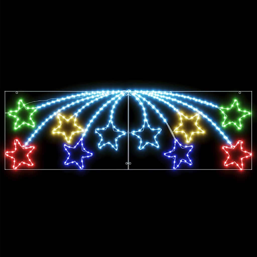 Weihnachtsstern mit 432 LEDs Mehrfarbig 182 x 58 cm PVC