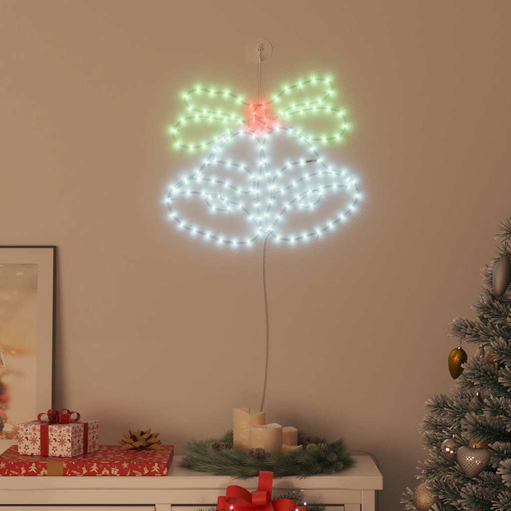 Weihnachtsglocke mit 144 LEDs Mehrfarbig 57 x 47,5 cm PVC