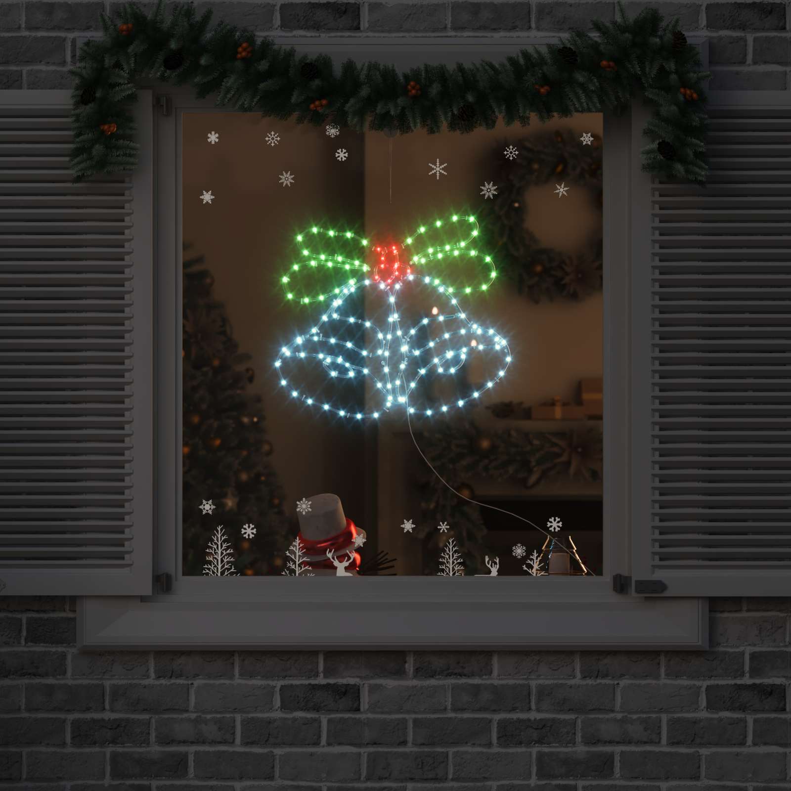 Weihnachtsglocke mit 144 LEDs Mehrfarbig 57 x 47,5 cm PVC