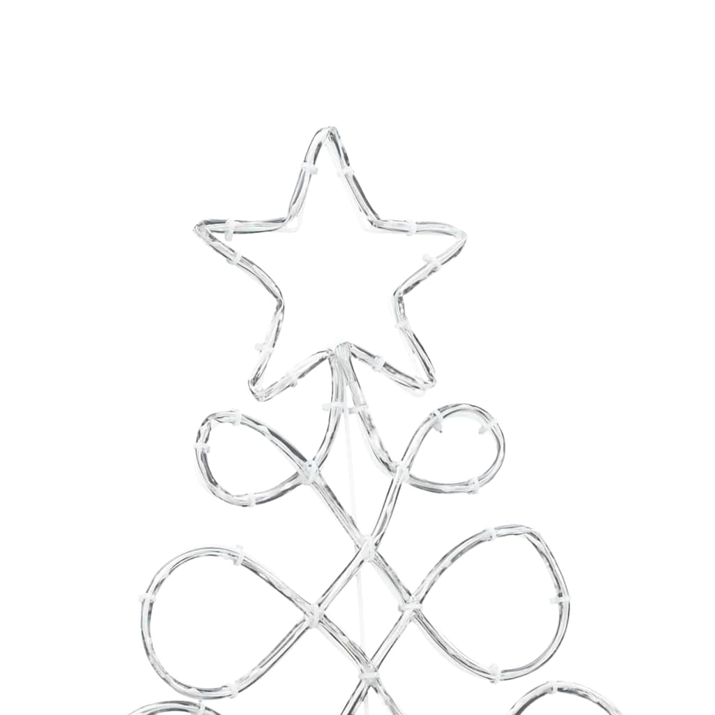 Lichterbaum in Weihnachtsbaumform Mehrfarbig 78 x 58 cm PVC