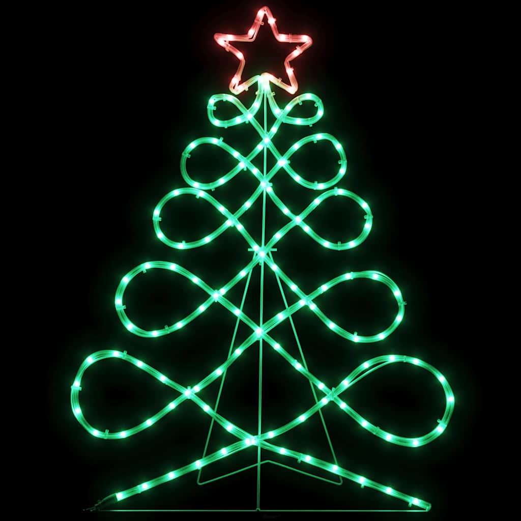 Lichterbaum in Weihnachtsbaumform Mehrfarbig 78 x 58 cm PVC