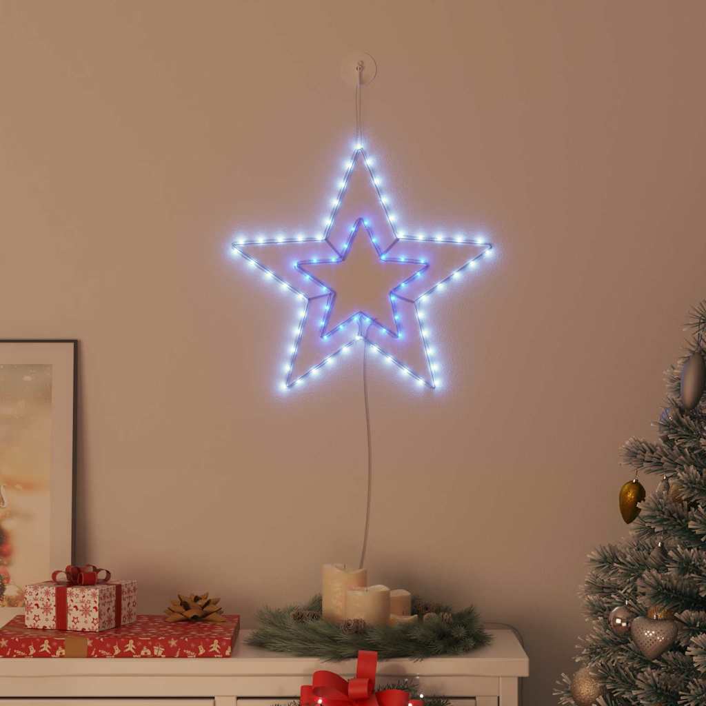 Weihnachtsstern mit 72 LEDs Kaltweiß 51,5 x 50 x 0,65 cm Eisen