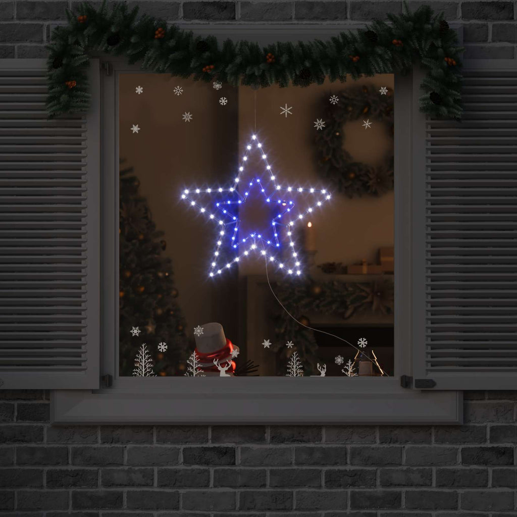 Weihnachtsstern mit 72 LEDs Kaltweiß 51,5 x 50 x 0,65 cm Eisen