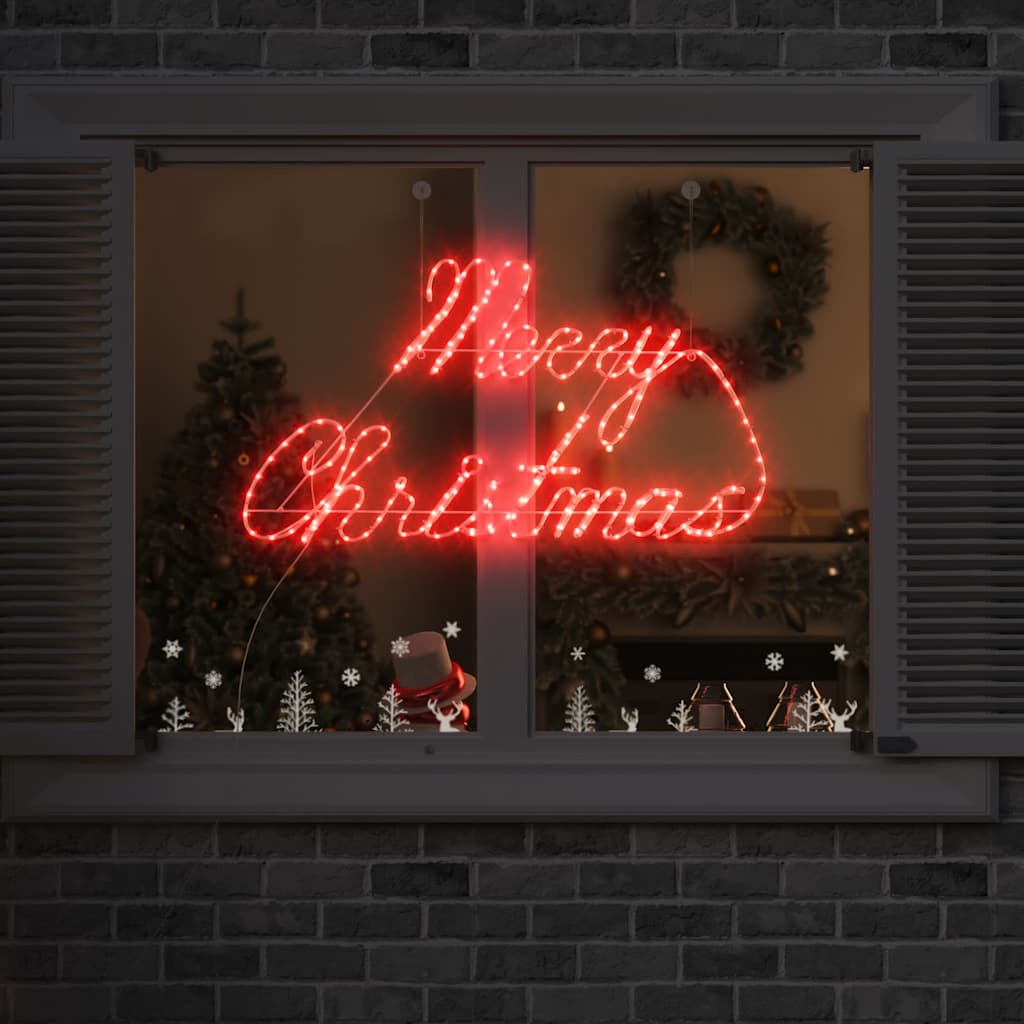 Weihnachtsschild mit 216 LEDs Rot 99 x 55 x 13 cm Eisen