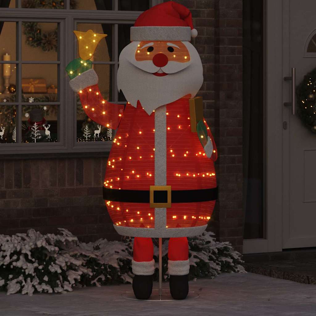 Weihnachtsmann mit 200 LEDs Warmes Weiß 100 x 180 cm Stoff