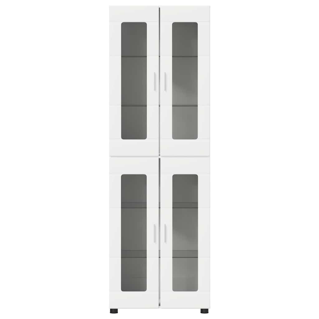 Highboard mit Regal FLORIN Weiß 60 x 35 x 182 cm Holzwerkstoff