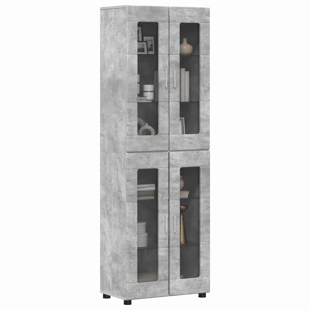 Highboard FLORIN Beton Grau 60 x 35 x 182 cm Holzwerkstoff
