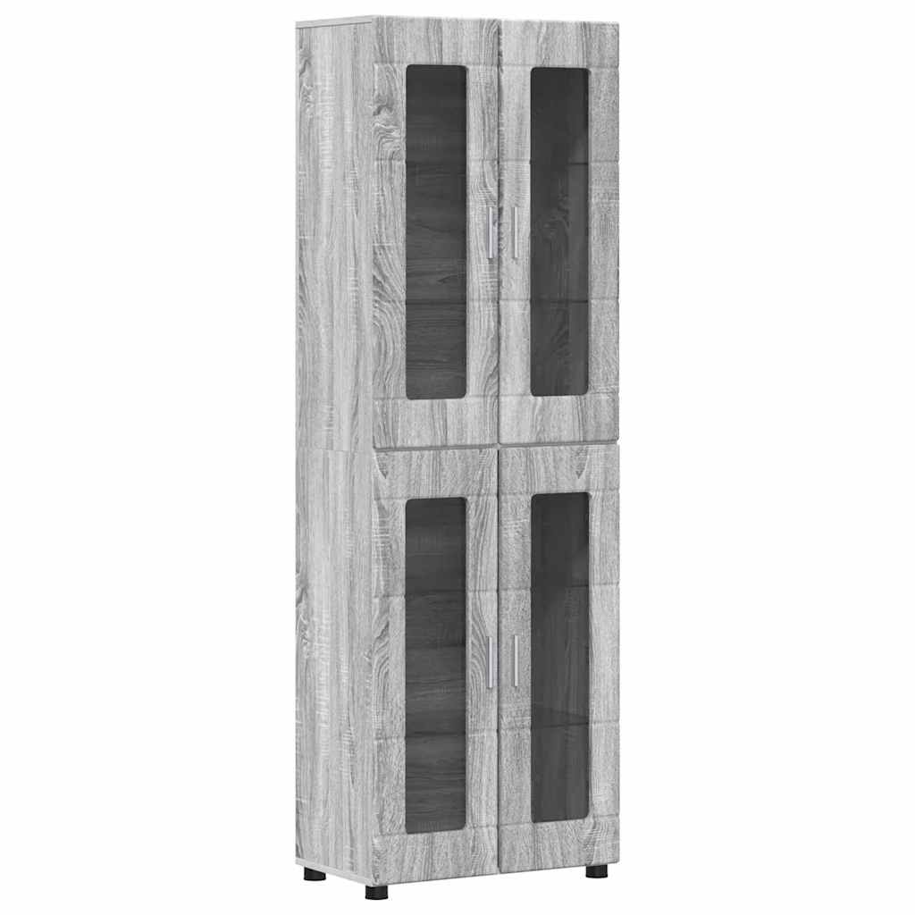 Highboard FLORIN Graues Sonoma 60 x 35 x 182 cm Holzwerkstoff