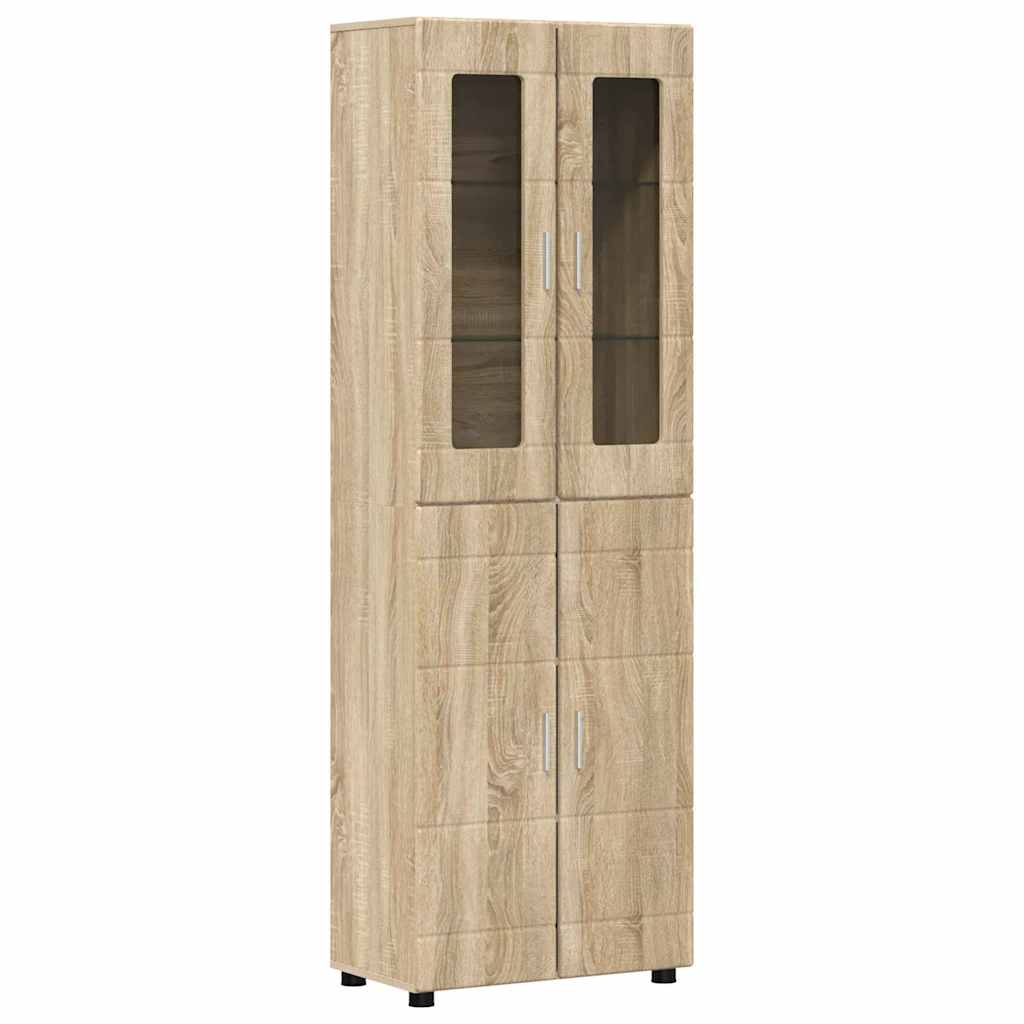 Highboard FLORIN Sonoma-Eiche 60 x 35 x 182 cm Holzwerkstoff