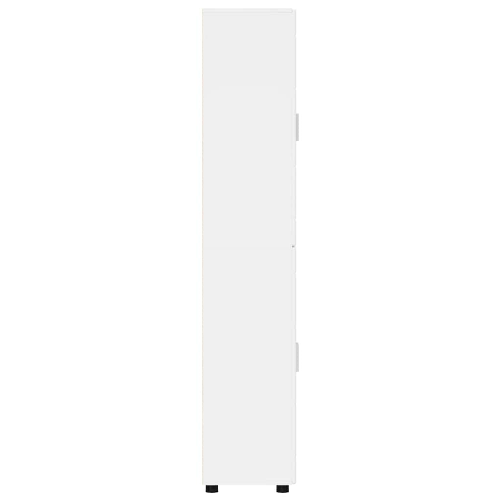 Highboard FLORIN Hochglanz Weiß 60 x 35 x 182 cm Holzwerkstoff