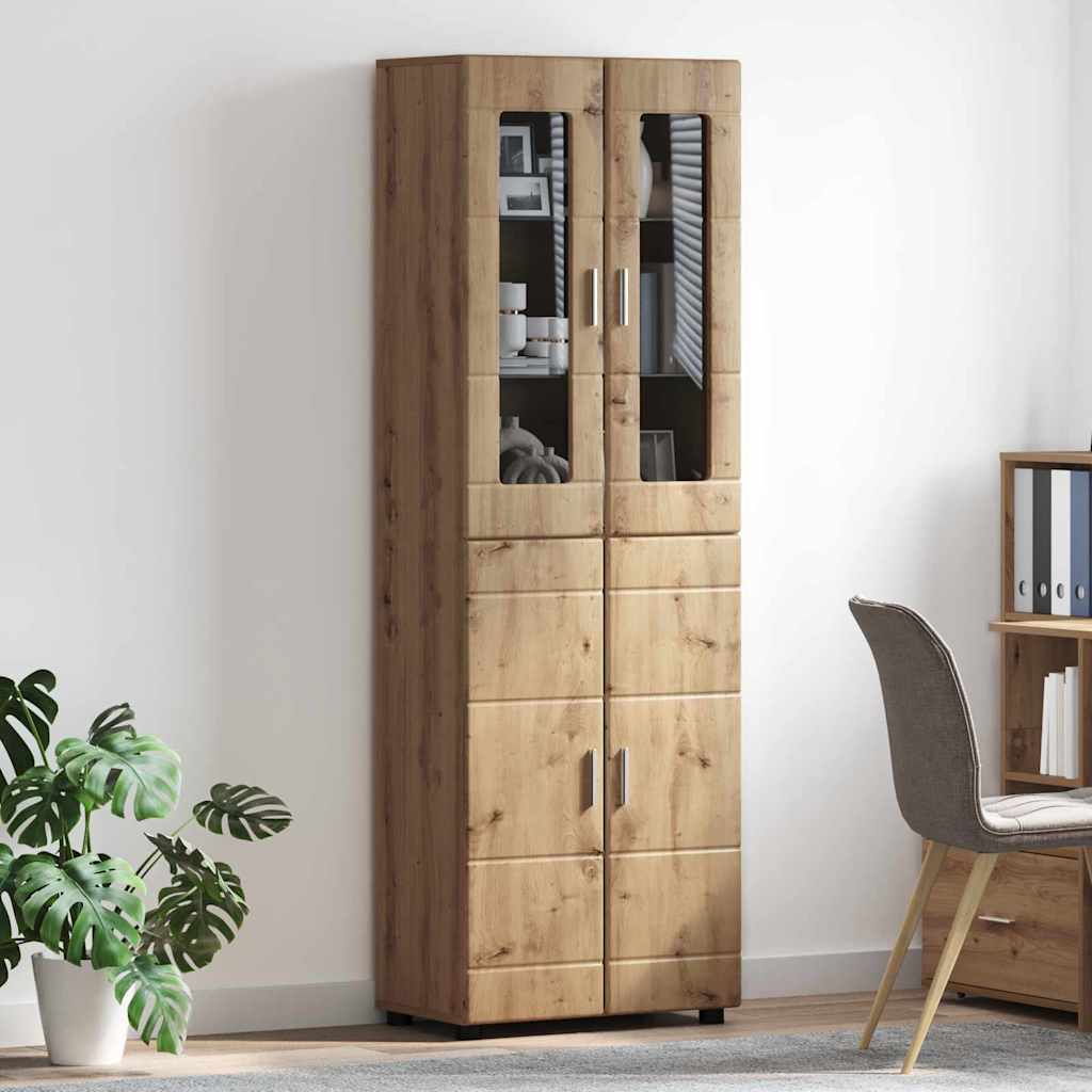 Highboard FLORIN Artisan-Eiche 60 x 35 x 182 cm Holzwerkstoff