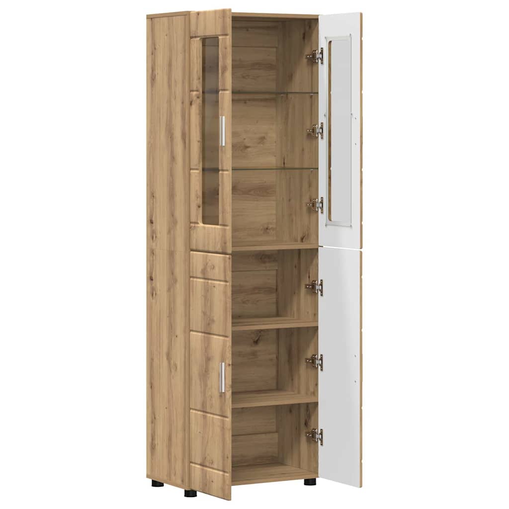 Highboard FLORIN Artisan-Eiche 60 x 35 x 182 cm Holzwerkstoff