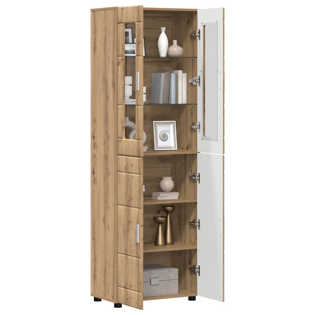 Highboard FLORIN Artisan-Eiche 60 x 35 x 182 cm Holzwerkstoff