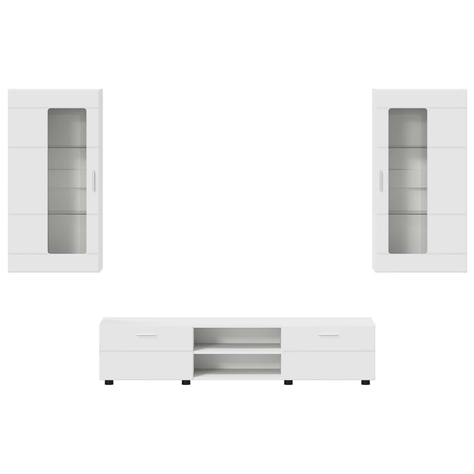 TV-Schrankset mit Schubladen FLORIN 3 pcs Weiß Holzwerkstoff