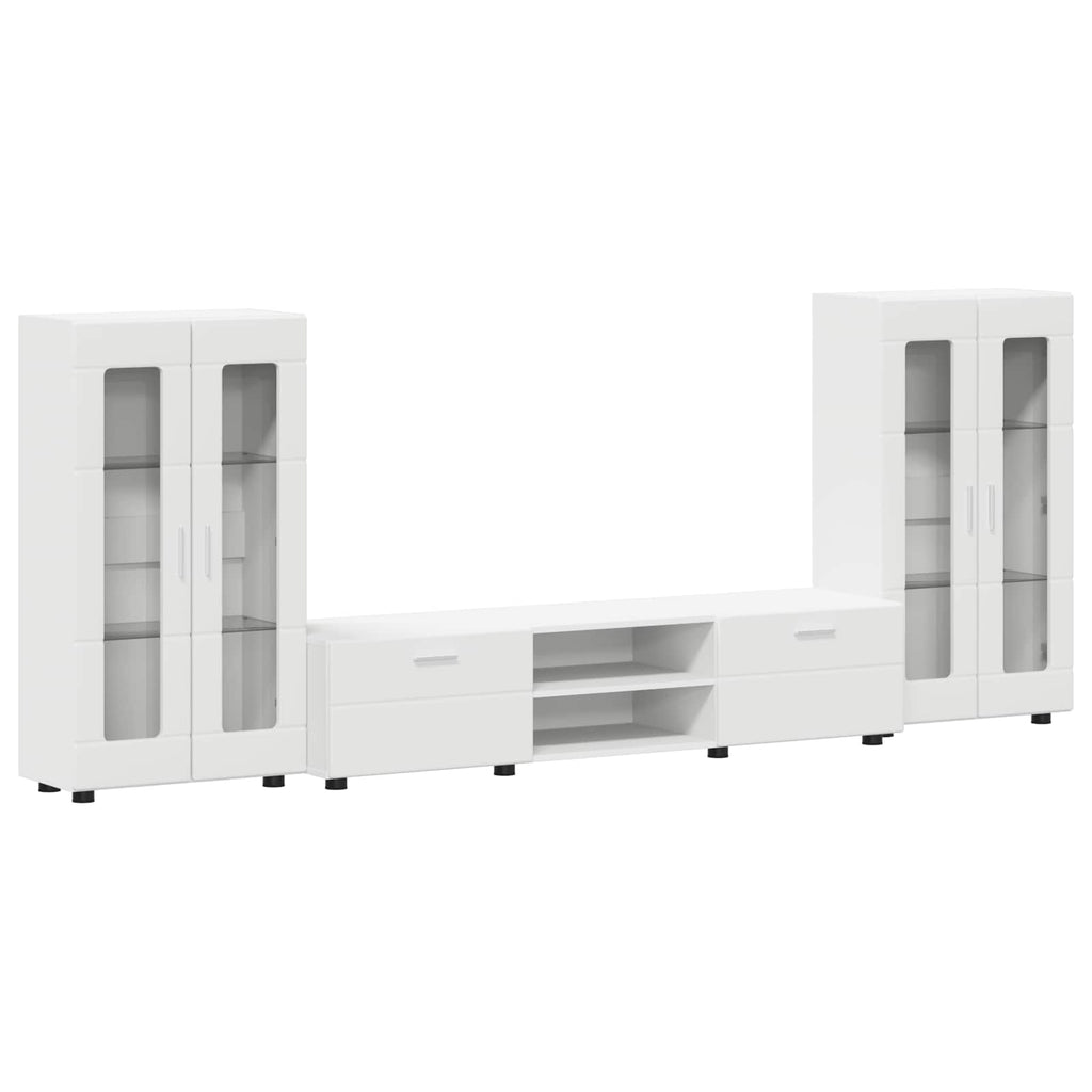 TV-Schrankset mit Schubladen FLORIN 3 pcs Weiß Holzwerkstoff