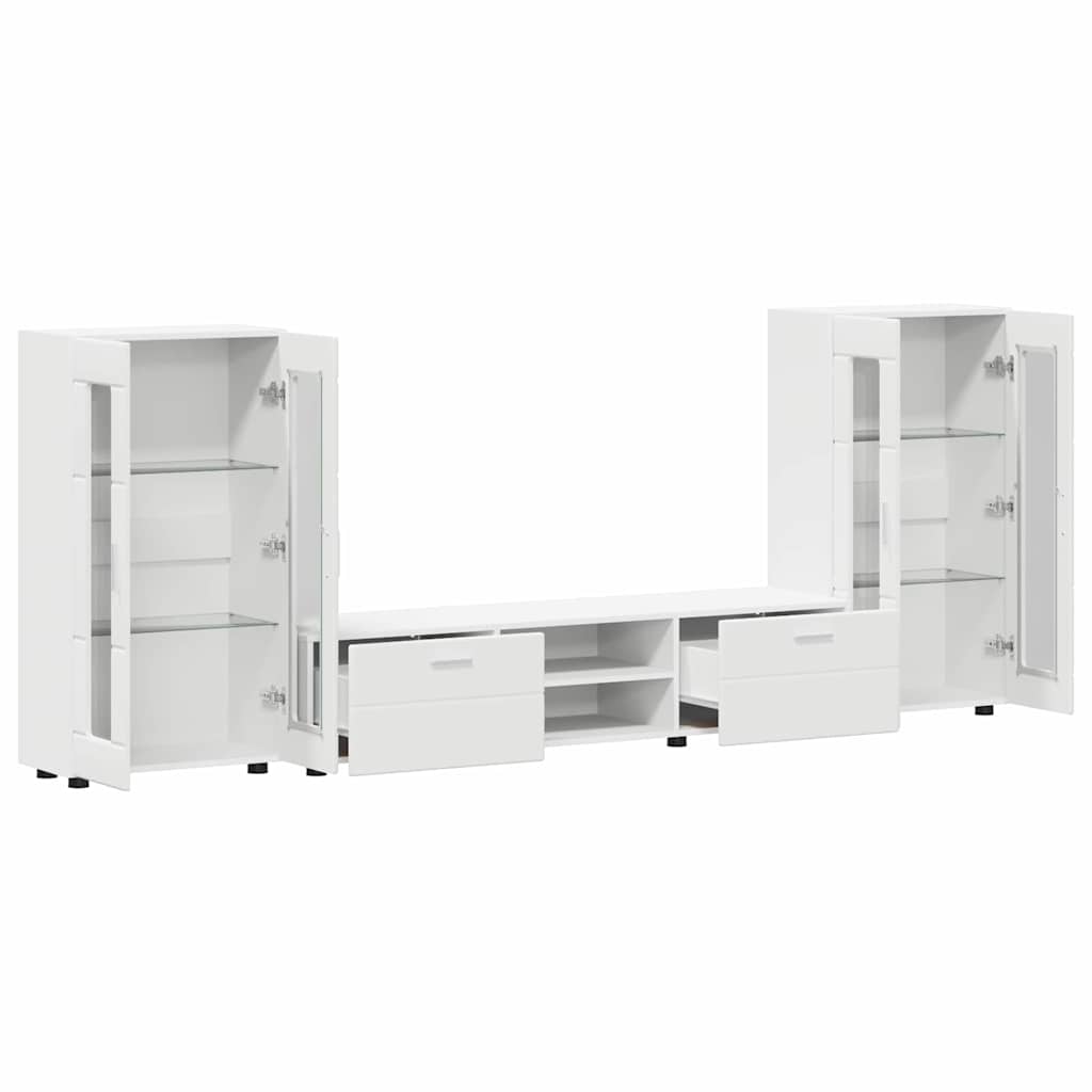 TV-Schrankset mit Schubladen FLORIN 3 pcs Weiß Holzwerkstoff