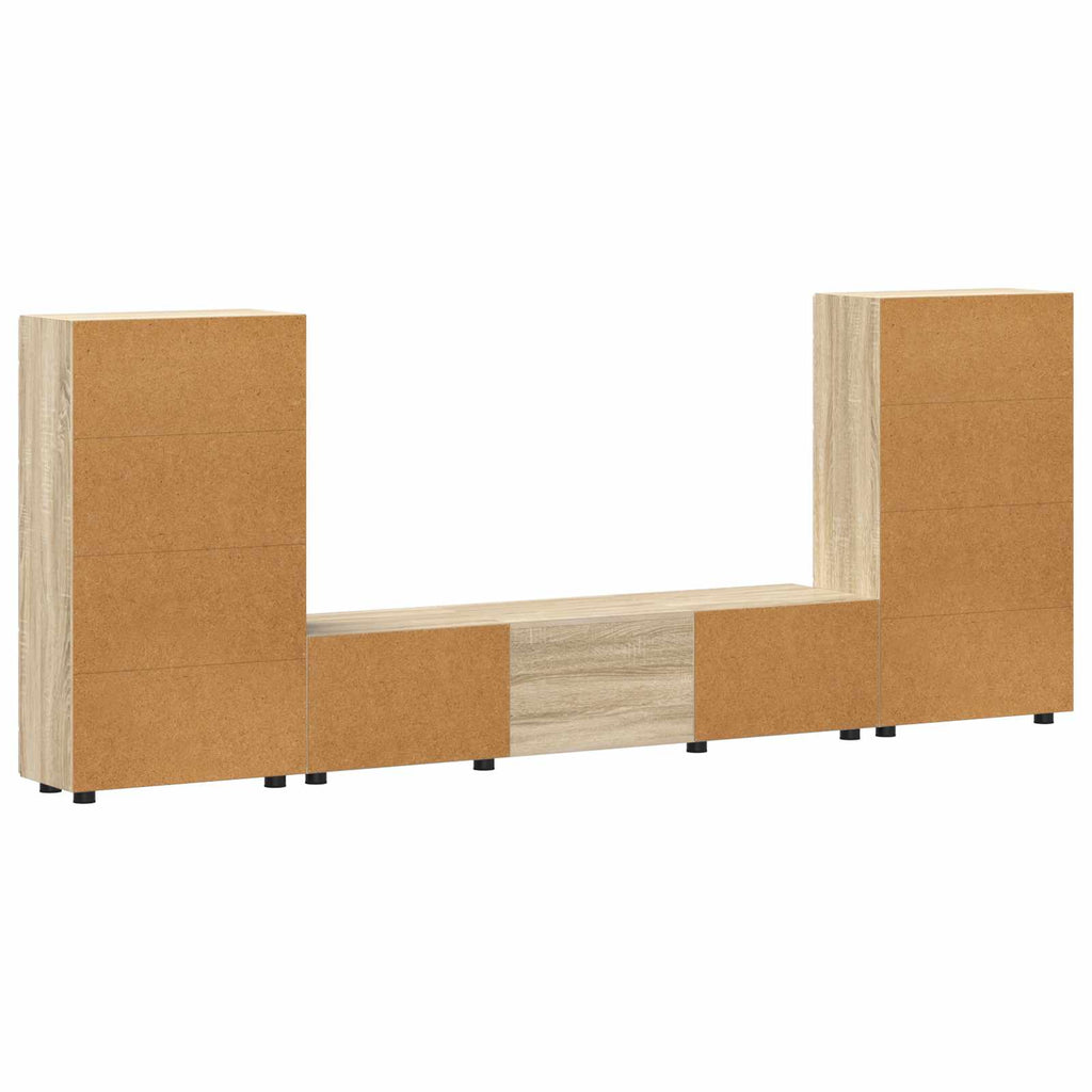 TV-Schrankset mit Regal FLORIN 3 pcs Sonoma-Eiche Holzwerkstoff