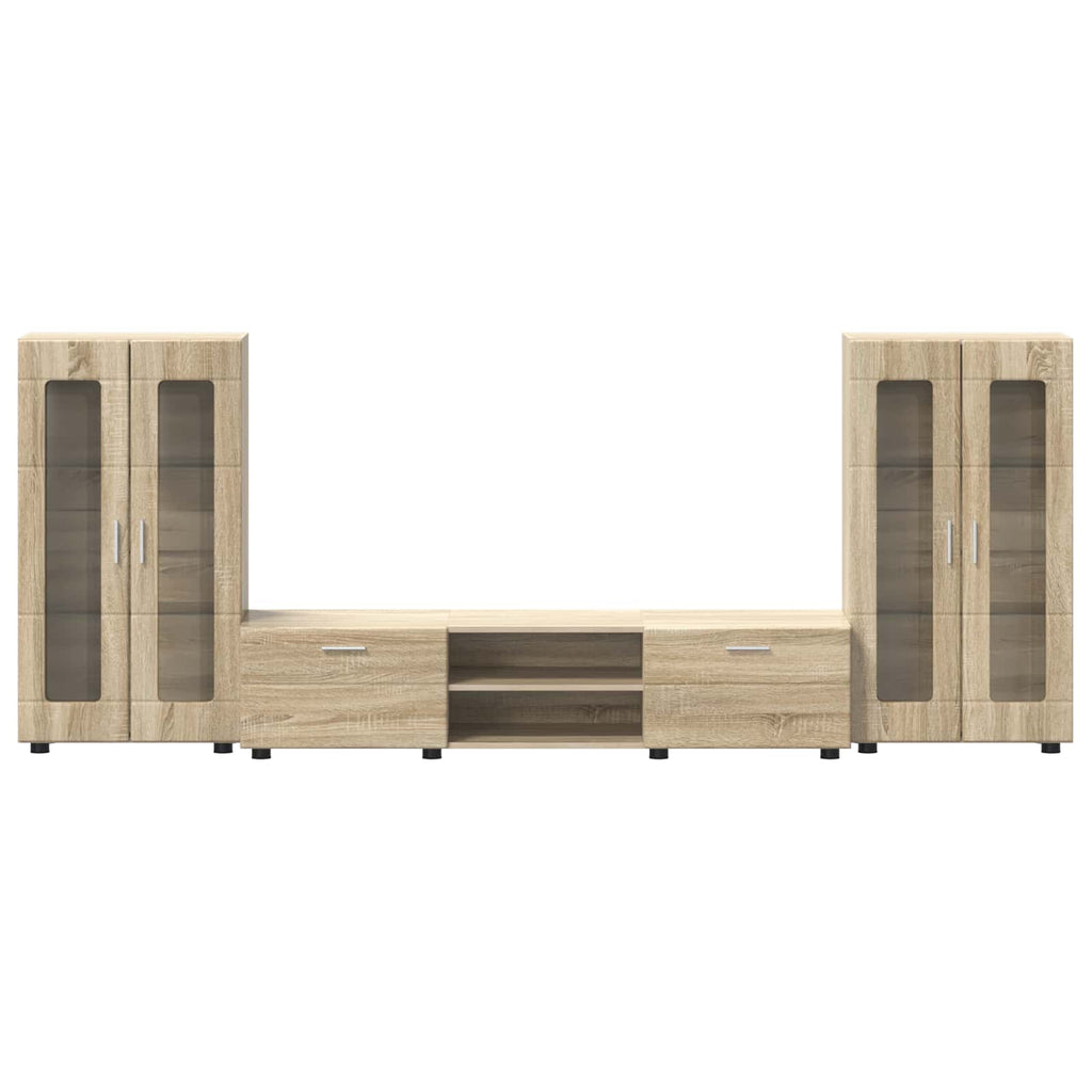 TV-Schrankset mit Regal FLORIN 3 pcs Sonoma-Eiche Holzwerkstoff