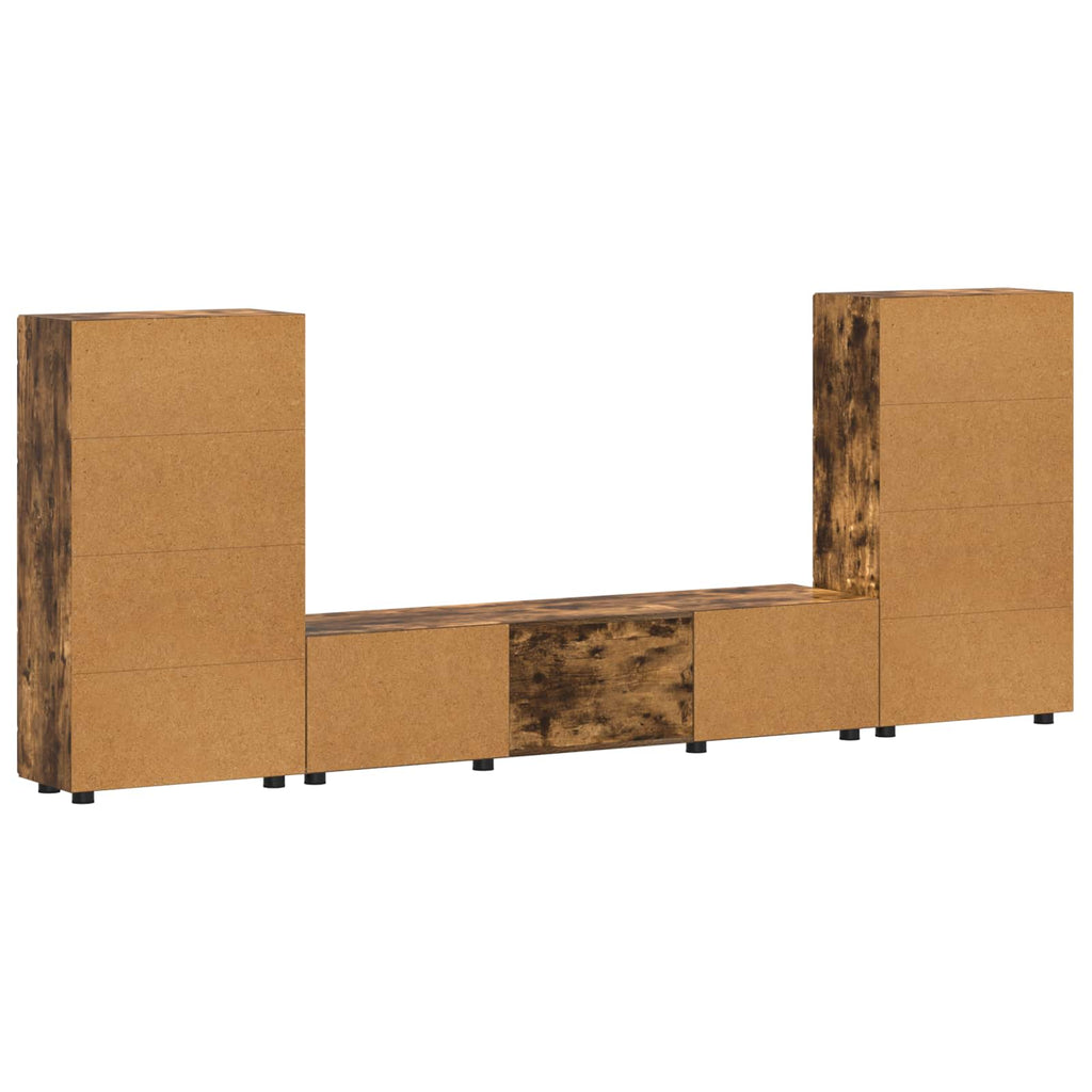 TV-Schrankset FLORIN 3 pcs Geräucherte Eiche Holzwerkstoff