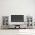 TV-Schrankset mit Tür FLORIN 3 pcs Graues Sonoma Holzwerkstoff