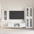 TV-Schrankset mit Schubladen FLORIN 3 pcs Weiß Holzwerkstoff
