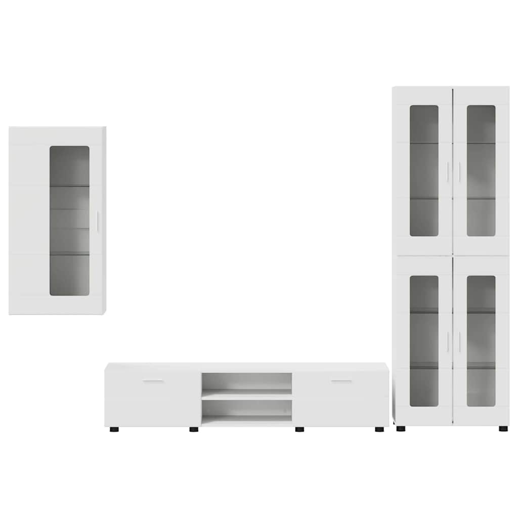 TV-Schrankset mit Schubladen FLORIN 3 pcs Weiß Holzwerkstoff
