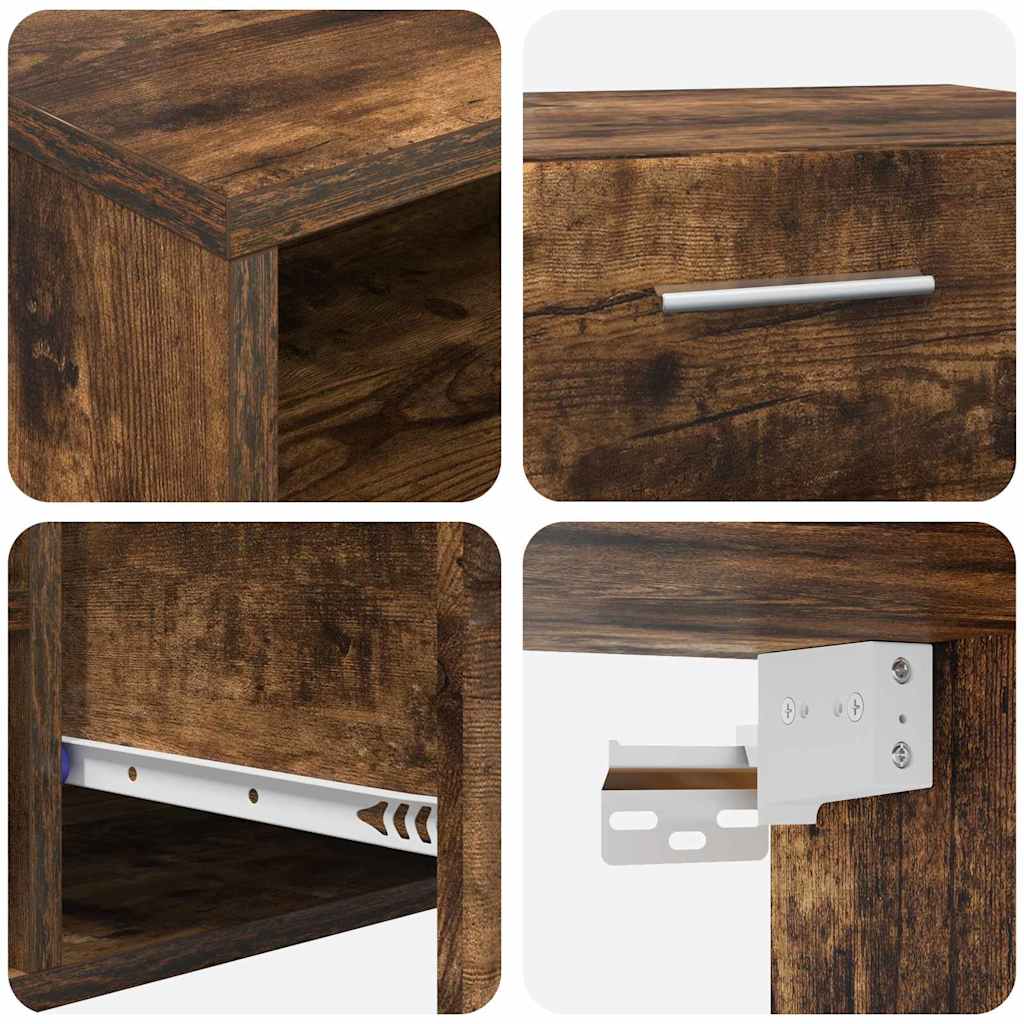 TV-Schrankset FLORIN 3 pcs Geräucherte Eiche Holzwerkstoff