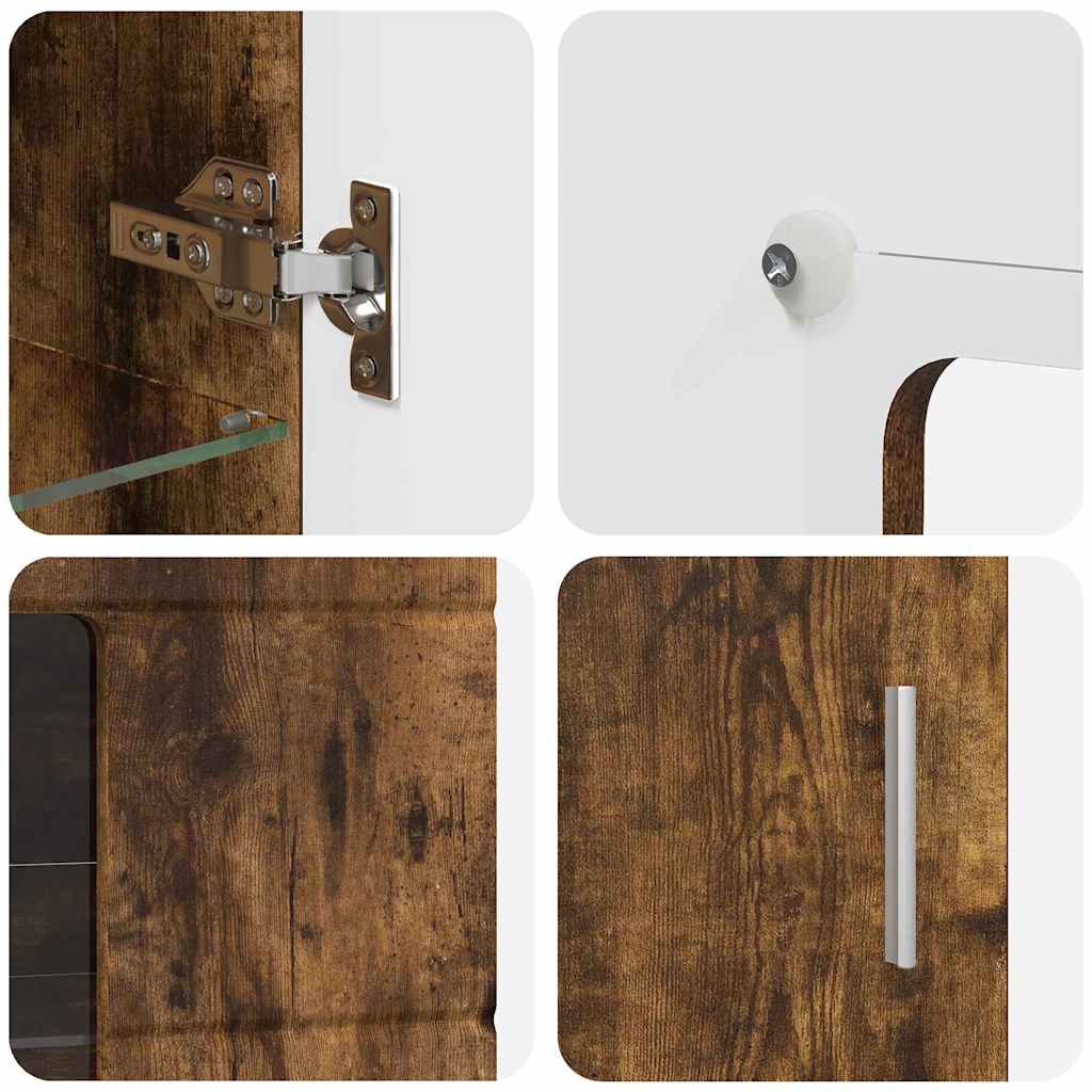 TV-Schrankset FLORIN 3 pcs Geräucherte Eiche Holzwerkstoff