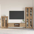 TV-Schrankset mit Tür FLORIN 3 pcs Artisan-Eiche Holzwerkstoff