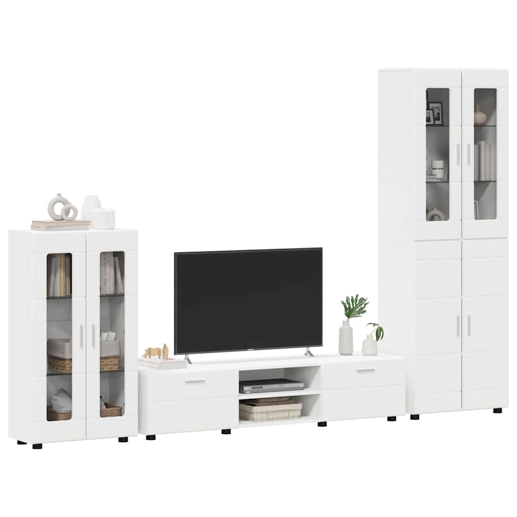 TV-Schrankset mit Schubladen FLORIN 3 pcs Weiß Holzwerkstoff